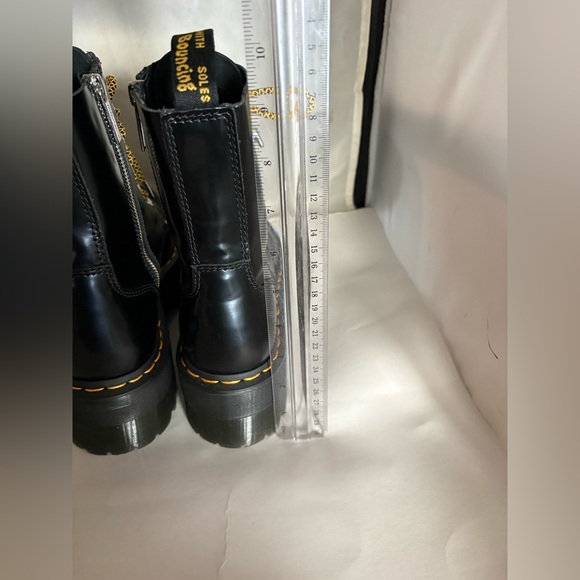 Dr. Martens Jadon Max Black Boots with Yellow Laces 9 - Picture 7 of 11